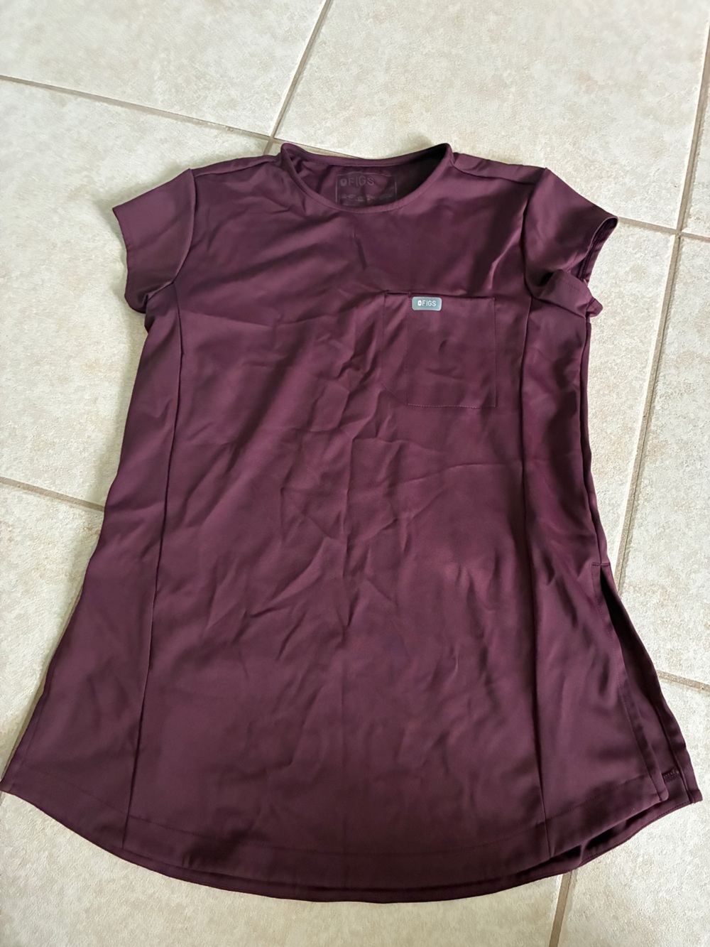 Figs Women's burgundy FormX Figs Alma Tunic